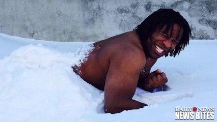 Georges Laraque Lies Naked in Snow Because Canadiens Lost to Bruins
