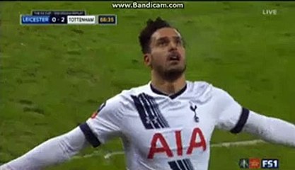 Nacer Chadli Fantastic  Goal Leicester 0-2 Tottenham FA CUP