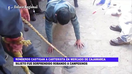 Cajamarca: Ronderos castigan a carterista en mercado