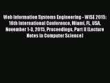[PDF Download] Web Information Systems Engineering - WISE 2015: 16th International Conference