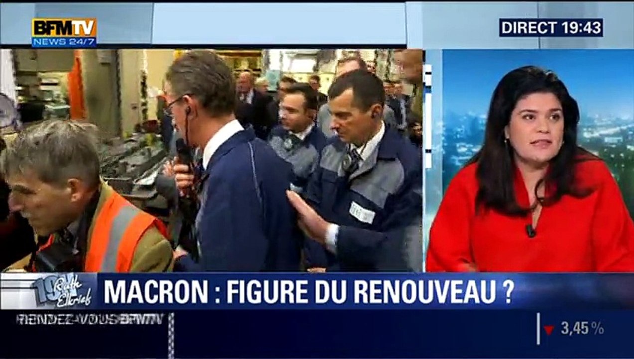 Raquel Garrido invitée à " 19H RUTH ELKRIEF"  sur BFM le 20/01/2016