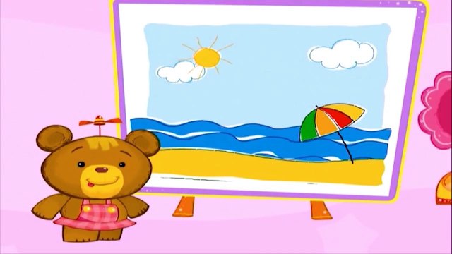 Музыкальные мультики: Медвежонок Бенни! Музыка для малышей Звуки во дворе. Bonnie Bear