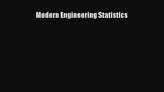 [PDF Download] Modern Engineering Statistics [Download] Online