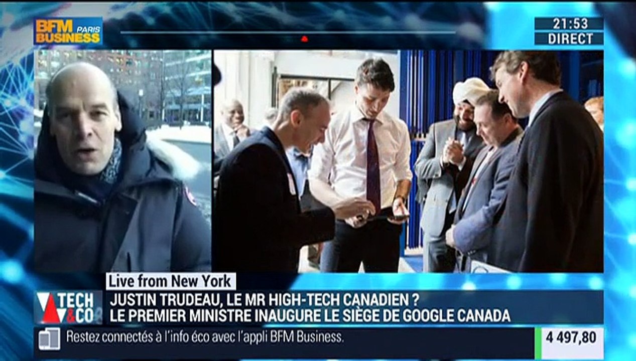 Live From New York: Justin Trudeau veut faire des nouvelles technologies le fer de lance de l'économie canadienne - 20/01