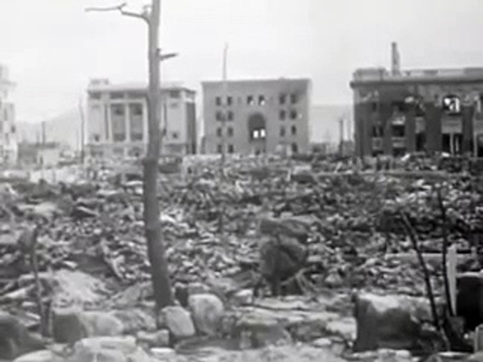 This 1946 film shows how the atomic bomb destroyed Hiroshima and Nagasaki Japan with actual footage