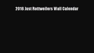 [PDF Download] 2016 Just Rottweilers Wall Calendar [Download] Online