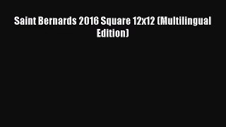 PDF Download - Saint Bernards 2016 Square 12x12 (Multilingual Edition) Download Full Ebook