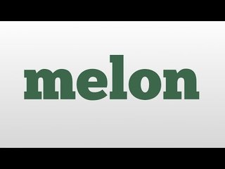 melon meaning and pronunciation