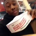 Krispy Kreme guy backflips into sign | ORIGINAL