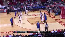Reggie Jackson Dunks Over Rockets' Defenders - Pistons vs Rockets - Jan 20, 2016 - NBA