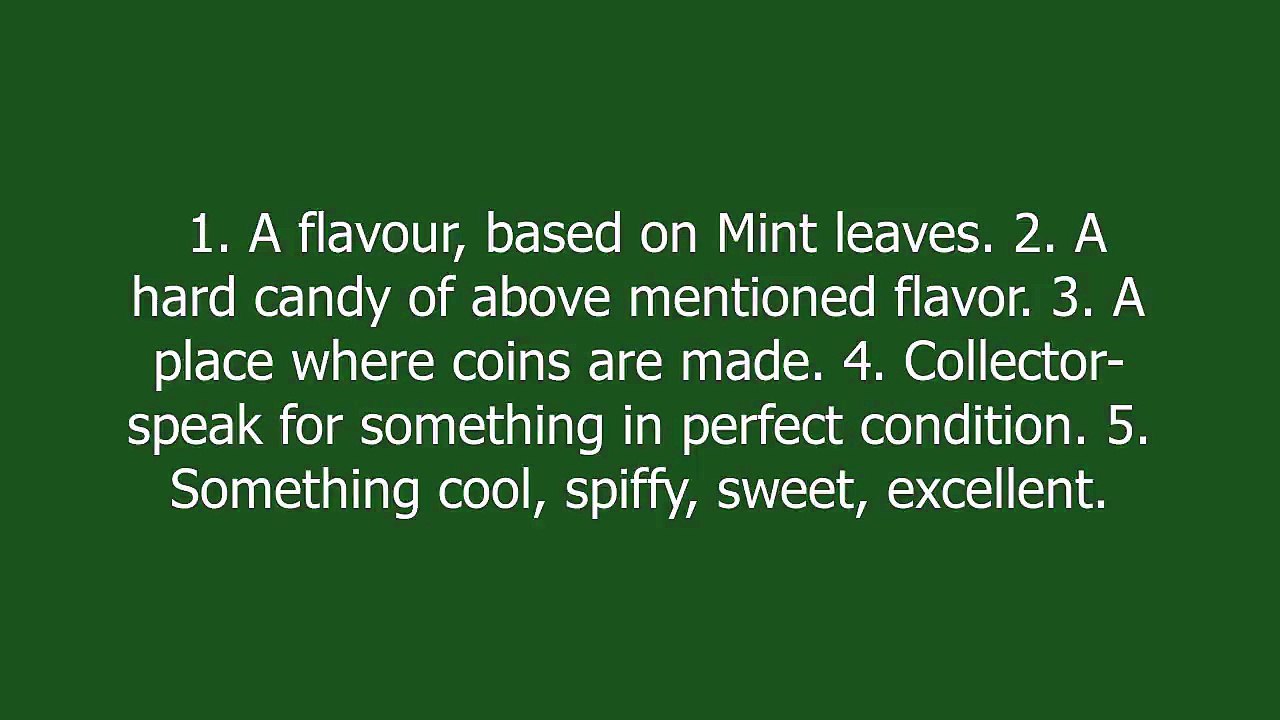 Mint meaning and pronunciation
