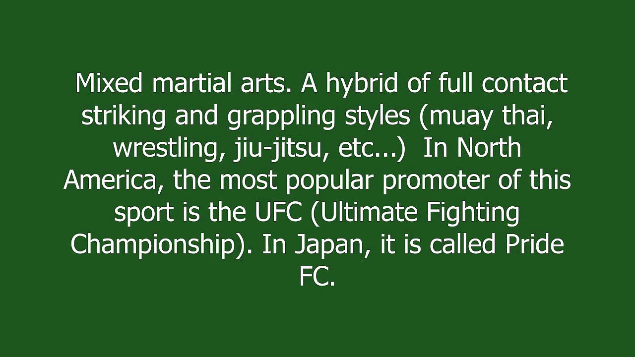 MMA meaning and pronunciation