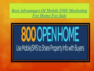 Mobile SMS Marketing for Home Sellers