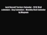 PDF Download - Jack Russell Terriers Calendar - 2016 Wall calendars - Dog Calendars - Monthly