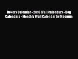 PDF Download - Boxers Calendar - 2016 Wall calendars - Dog Calendars - Monthly Wall Calendar