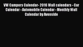 PDF Download - VW Campers Calendar- 2016 Wall calendars - Car Calendar - Automobile Calendar