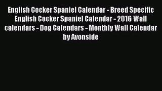 PDF Download - English Cocker Spaniel Calendar - Breed Specific English Cocker Spaniel Calendar