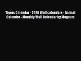 PDF Download - Tigers Calendar - 2016 Wall calendars - Animal Calendar - Monthly Wall Calendar