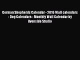 [PDF Download] German Shepherds Calendar - 2016 Wall calendars - Dog Calendars - Monthly Wall