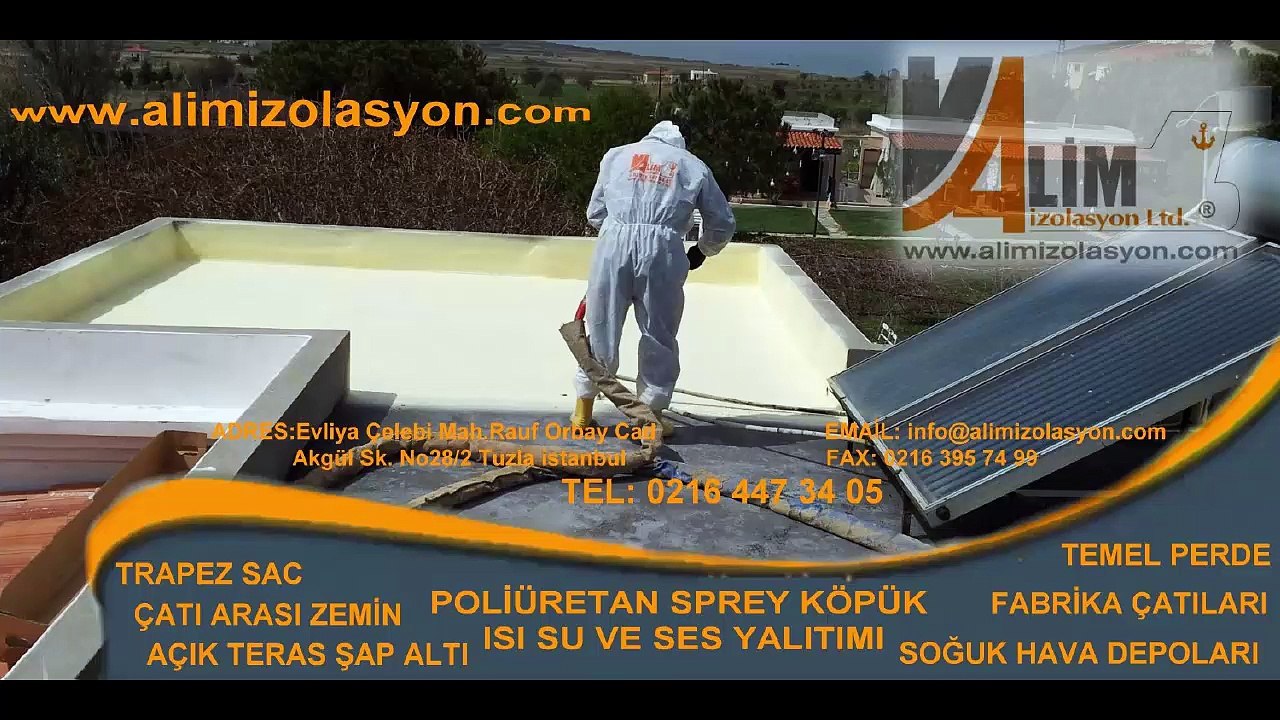 POLİÜRETAN SPREY ÇATI ARASI ZEMİN  UYGULAMASI  ALİM İZOLASYON 0532 293 92 99