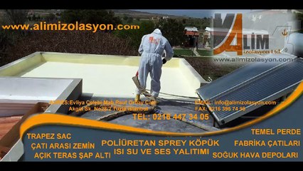 ÇATI ARASI ZEMİN POLİÜRETAN SPREY UYGULAMASI  ALİM İZOLASYON 0532 293 92 99