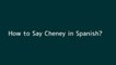 How to say Cheney in Spanish
