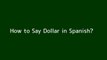 How to say Dollar in Spanish