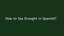 How to say Drought in Spanish