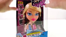 Bratz Color Changing Hair Cream Styling Head! Play Doh Glitter Cloe Doll Makeover by DCTC
