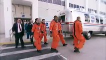 Astronauts Arrive at Launch Pad of Space Shuttle Discovery STS-133