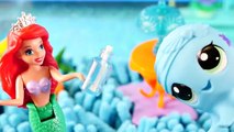 Ariel Treasure Hunt - Shopkins Color Changers Play Doh Surprise Eggs and Evil Ursula