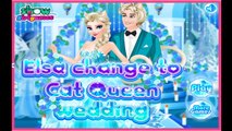 Elsa Change To Cat Queen Wedding - Frozen Video Game For Girls