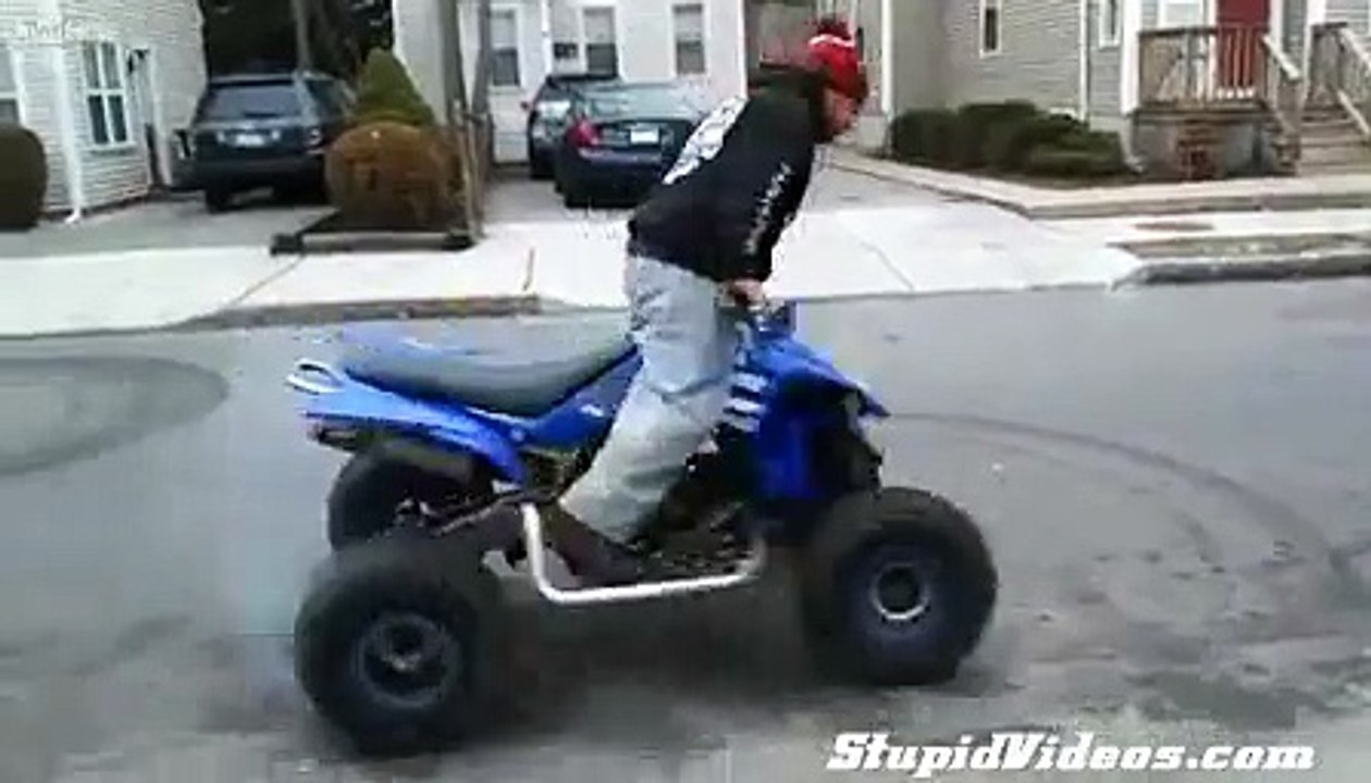 Doing Donuts on Quadbike Ends Badly
