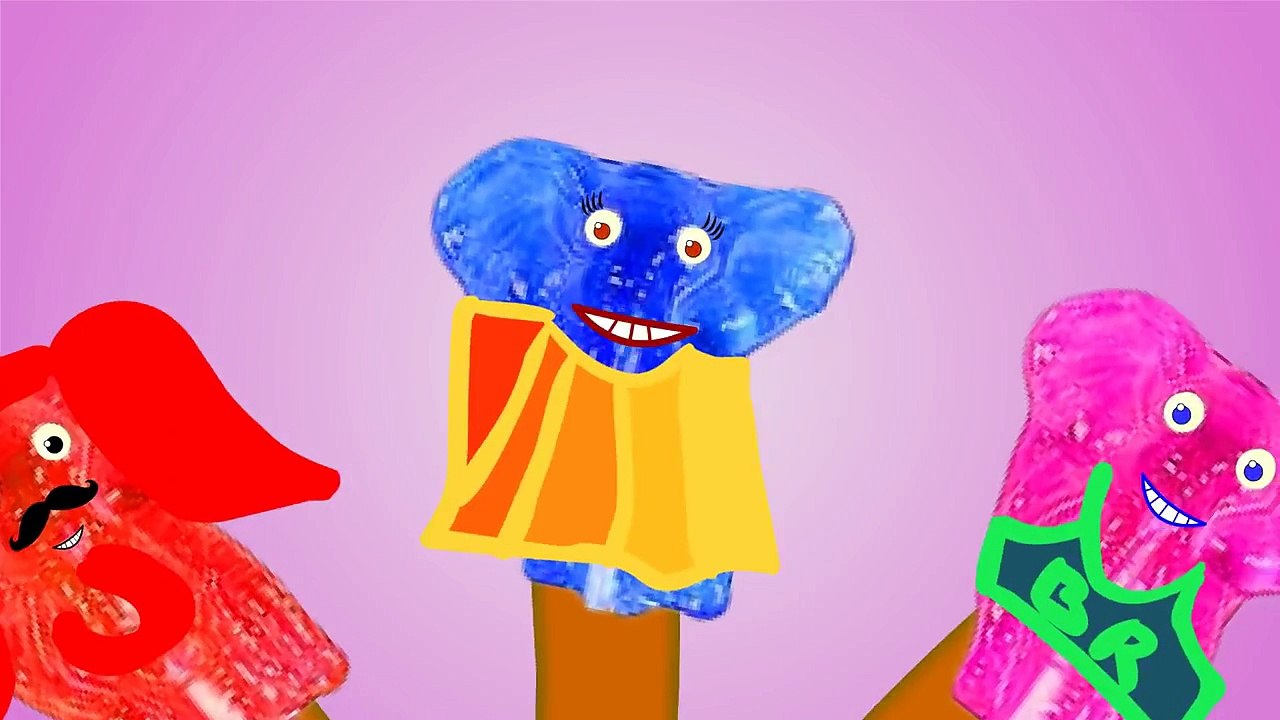 Big Elephant Finger Family ♥ Candy Lollipops Daddy Finger Song