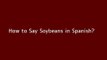 How to say Soybeans in Spanish