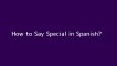 How to say Special in Spanish