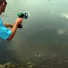 Fishing with a power drill hahaha very funny