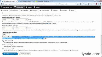 26-.Usando imágenes en el editor de textos de Drupal