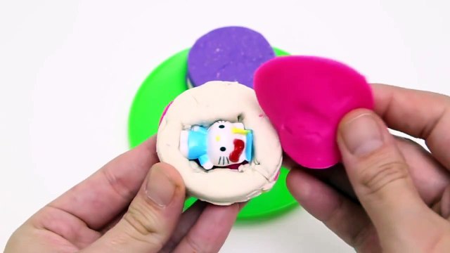 Play Doh Ice Cream Cupcakes Playset Playdough SURPRISE EGGS Hello Kitty Spiderman Kinder Egg Desser