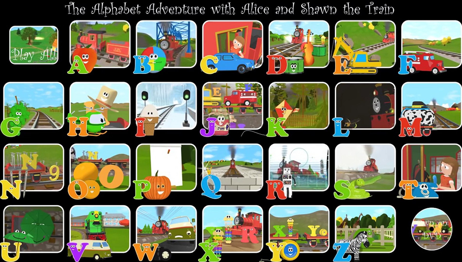 ⁣Choose Your Favorite Letter to Watch! The Alphabet Adventure with Alice and Shawn the Trai