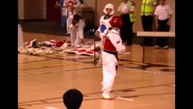 Incredible Taekwondo knock out with one spinning roundhouse kick!!