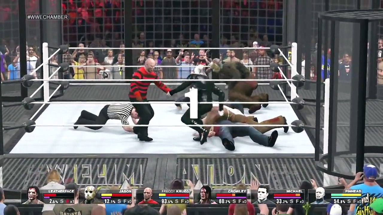 WWE 2K15 Freddy VS Jason VS Michael Myers VS Leatherface VS Victor Crowley VS Pinhead
