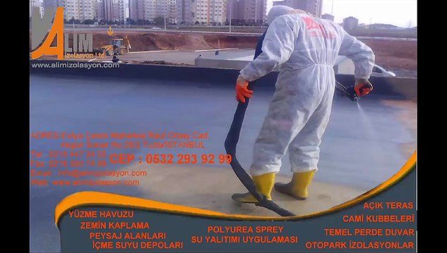 AÇIK TERAS POLYUREA SPREY SU YALITIMI UYGULAMASI ALİM İZOLASYON 0532 293 9299