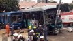 Batida entre ônibus mata dois idosos e fere 12 pessoas em BH