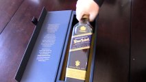 Unboxing a bottle of Johnnie Walker Blue Label blended scotch whisky