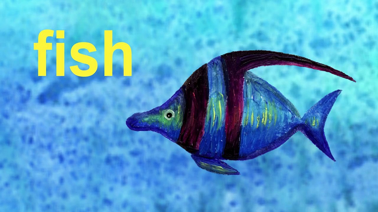 fish frog - lower case alphabet f