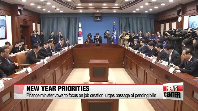 Finance minister vows to focus on job creation, urges passage of pending bills