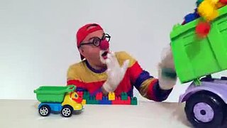 Car Clown & The Monster LEGO Building Blocks Truck! Children's Videos -