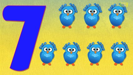 Counting Owls | Learn numbers from 1 to 8