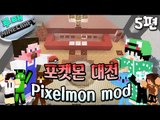 [루태] 4VS4로 총 8명이서 벌이는 포켓몬 대전! Pixelmon mod 5편 마인크래프트